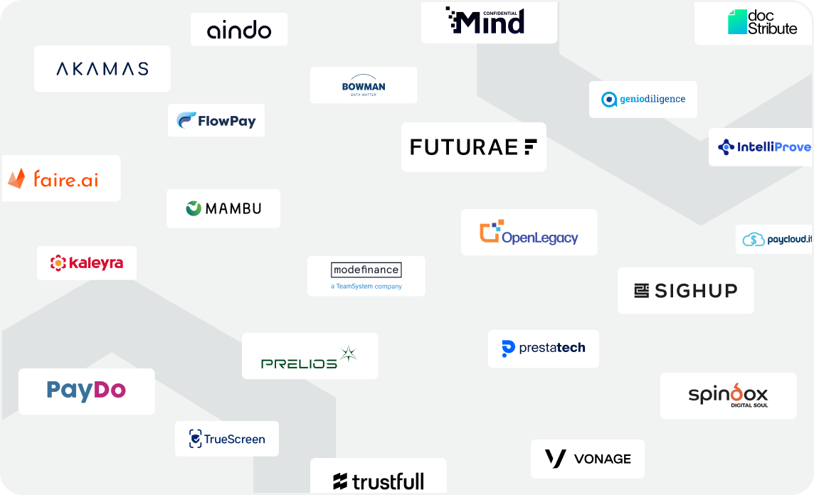 Logos of Independent Software Vendor partners including Mambu, Vonage, OpenLegacy and Futurae