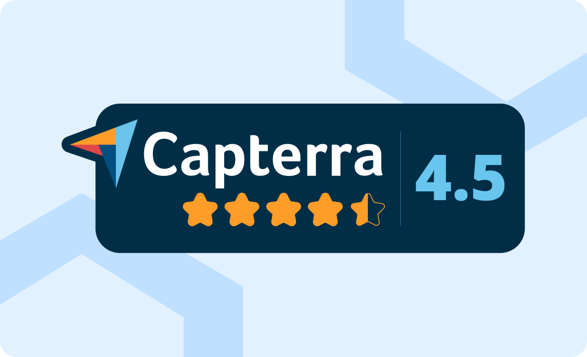 Capterra, valutazione 4.5 su 5